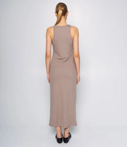 Платье #ОКТ095005, бежево-серый