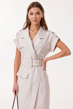 Платье LYUSHe 4126 бежевое  фото 3