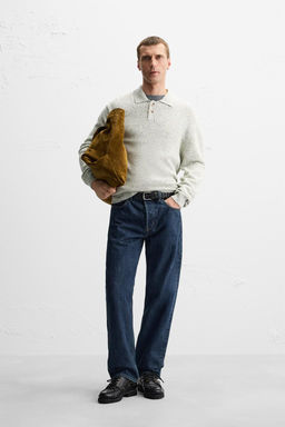 TEXTURED KNIT POLO SHIRT