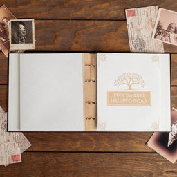 Родословная книга «Наша семья», с деревянным элементом, 84 страницы, 24.5×23×4 см