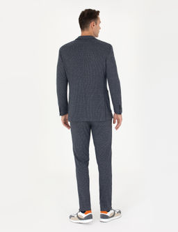 Lacivert Ekstra Slim Fit Spor Tak_m Elbise