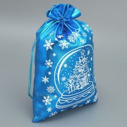 Цена за 10 шт. Мешочек подарочный парча «Новогоднее желание», 20 х 30 см +/- 1.5 см