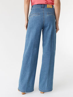 Прямые джинсы трубы со стрелками из эластичного денима - Vilatte фото 2