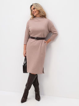 Платье трикотажное T-lab TL-DK-0004RM-бежевый м.  фото 5