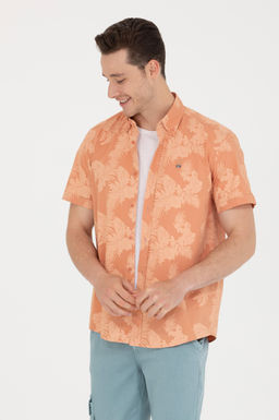 U. S. Polo Assn Мужская рубашка с коротким рукавом в плитку - U.s. polo assn фото 3