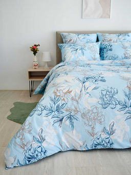 Пододеяльник поплин - Симфония, цвет голубой 180х215