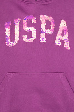 K_z _ocuk Menek_e Payet __lemeli Kap__onlu Basic Sweatshirt Sepette S_rpriz _ndirim - U.s. polo assn фото 3