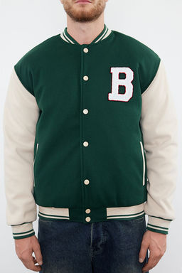 TRENDYOL MAN Siyah Unisex Regular Fit Bomber Yaka Kolej K?sl?k Mont TMNAW24MO00017 - Trendyolmilla фото 11