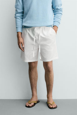 TEXTURED JOGGER BERMUDA SHORTS - Zara фото 19
