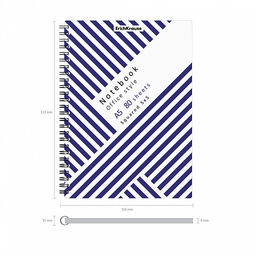 Цена за 4 шт. Тетрадь общая с пластиковой обложкой на спирали ErichKrause Blue Concept, А5, 80 листов, клетка  фото 4