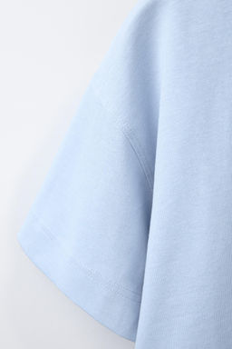 CAMISETA BOXY HEAVY WEIGHT / Azul claro - Zara фото 4