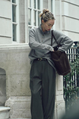 KNIT HIGH NECK SWEATER - Zara фото 12