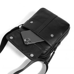 Сумка мужская, кожа, MIRONPAN 33601 Черный