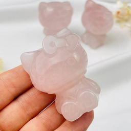 Фигурка резная Hello Kitty из Розового кварца - Радуга самоцветов фото 2