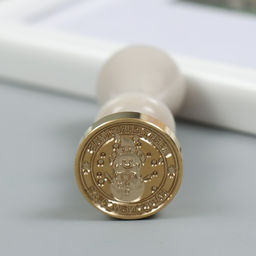 Печать для сургуча с пластиковой ручкой «Снеговик» 2.5×2.5 см