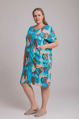 Халат М325382гб голубой/бежевый - Елена фото 2