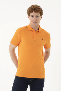 Мужская оранжевая базовая футболка