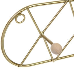 Ключница металлическая 5 крючков "ЛОФТ ВОСТ", эбби, цвет золото, 41*10,5см (лейбл Селфи)