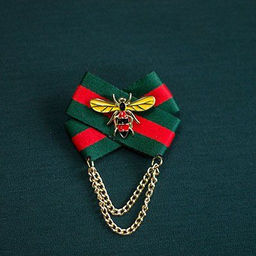 Брошь Бант с желтой пчелкой+цепочка - Took a look фото 3