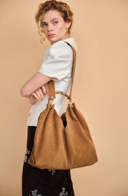 Замшевая сумка Bamboo DBR 30990 светло-коричневый