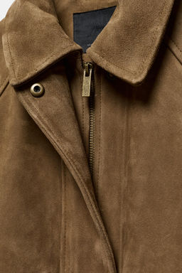 OVERSIZE SUEDE LEATHER JACKET ZW COLLECTION LIMITED EDITION - Zara фото 12