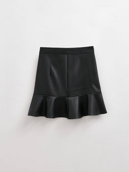 CONTE Юбка из экокожи с воланом LU 2851 black - Conte elegant фото 7