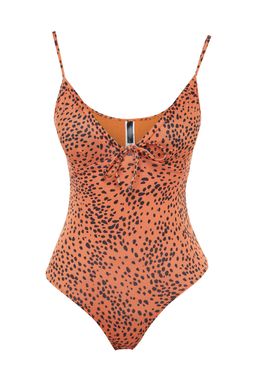 TRENDYOLMILLA Leopar Desenli V Yaka Baglamal? Normal Paca Mayo TBESS23MA00235 фото 7