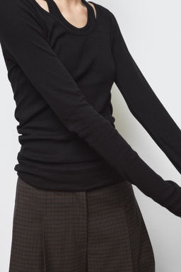 DOUBLE RIBBED T-SHIRT - Zara фото 2