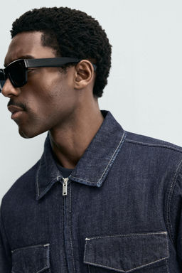 SOBRECAMISA DENIM CREMALLERA / ?ndigo - Zara фото 5