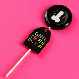 Леденец с печатью на палочке Скорее суй в рот: вкус: кола, 25 г. (18+) - Simaland фото 2