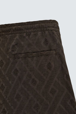 BERMUDA JACQUARD GEOM?TRICO / Marr?n - Zara фото 9