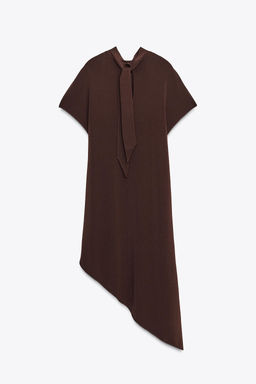 MIDI TUNIC DRESS WITH BOW - Zara фото 12
