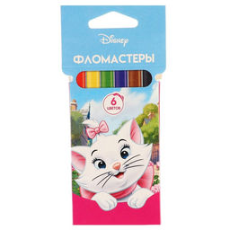 Фломастеры Кошечка Мари, 6 цветов, вентилируемый колпачок - Disney фото 10