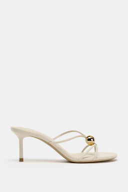 HIGH-HEEL SANDALS WITH METAL DETAIL