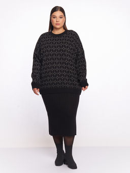 Юбка вязаная UB38266BLK01