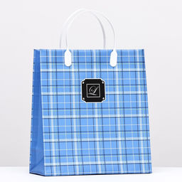 Цена за 10 шт. Пакет «Джентльмен», синий, мягкий пластик, 26×23 см, 110 мкм