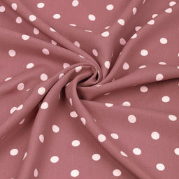 Ткань Штапель в горошек 90 г/м? 100% вискоза шир.145см арт.TBY.Vidt.08 цв.розовый уп.2м