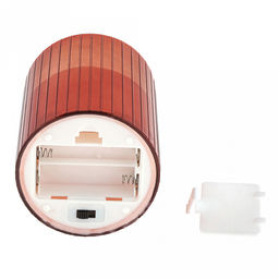 Свеча в цветной колбе, восковая, светодиодная на батарейках д7,5см h10см, свет теплый, с мерцанием, колба стекло, цвет терракотовый, питание от 2-х батареек АА (в комплект не входят), в коробке (Китай)