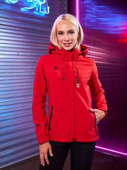 Женская мембранная куртка виндстоппер на флисе Azimuth Сияние 124/23983_711 Красный  фото 13