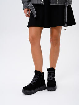 Ботинки 319.22511gr.Черный замша/мех