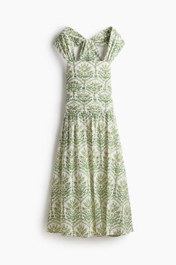 Vestido halter de popelina