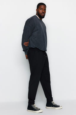 TRENDYOL MAN Siyah Buyuk Beden Regular/Normal Kesim Jogger Basic Pamuklu Esofman Alt? TMNAW24AJ00003 - Trendyolmilla фото 4