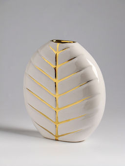 Ваза настольная керамика "Новайо" 18х17 см, белый