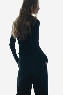 Top drapeado de velour - H&m фото 4