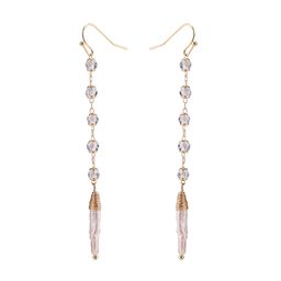 Серьги с бусинами и натуральным жемчугом