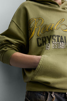WASHED SLOGAN SWEATSHIRT - Zara фото 14