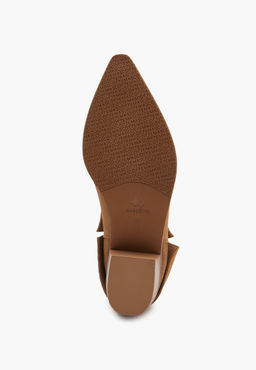 Рыжие велюровые женские казаки - Mascotte фото 5