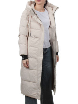 753 LT. BEIGE Пальто зимнее женское (170 гр. холлофайбер) - Фабричный китай фото 6