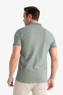 Slim Fit Dar Kesim Polo Yaka K_sa Kollu Dokulu Basic D_z Ti__rt - Defacto фото 6