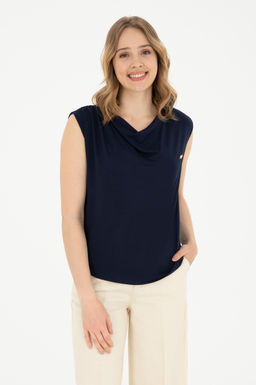 Женская темно-синяя футболка - U.s. polo assn фото 17